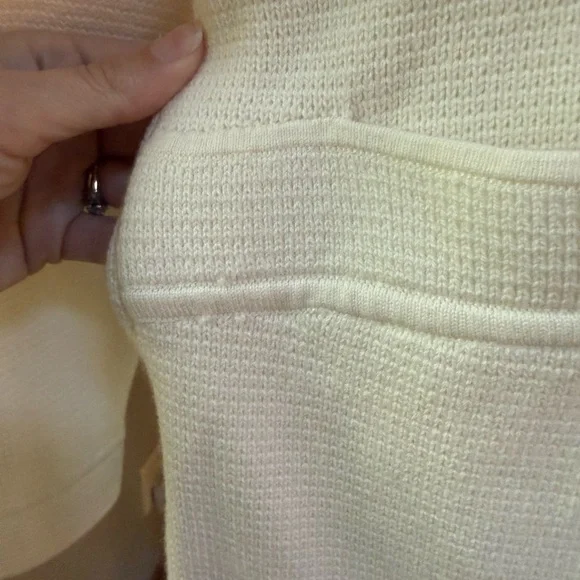 Sezane Will Knit Sweater Cardigan Size M Medium Cotton Wool Cream - Picture 7 of 8
